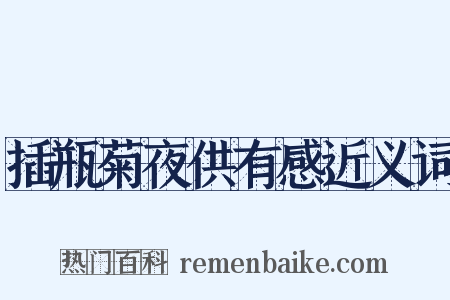 插瓶菊夜供有感近义词是什么意思的图片